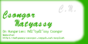 csongor matyassy business card